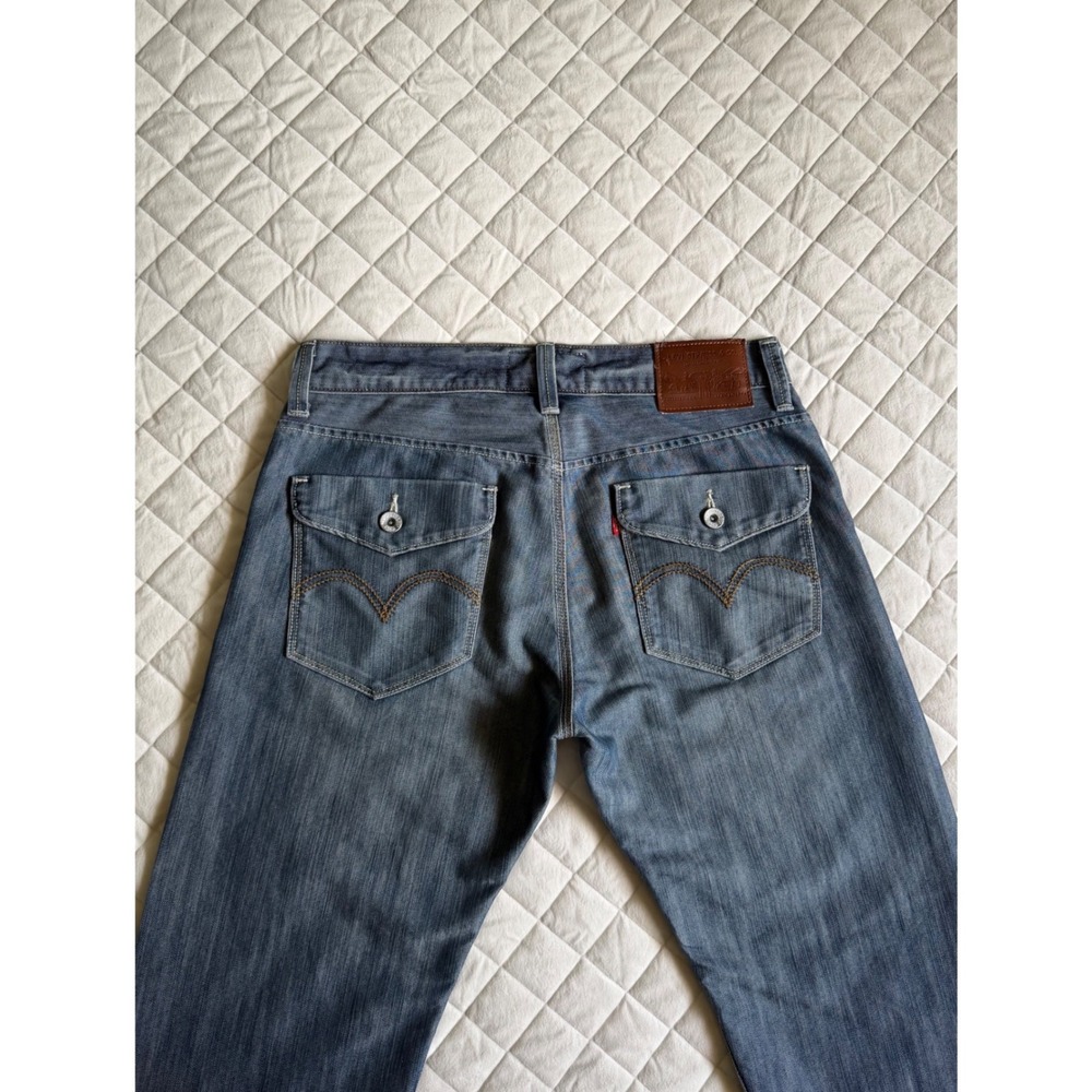 Y2K VTG Levi's Blue Slim Straight Jeans 34x30 Denim Mid Wash True religion style